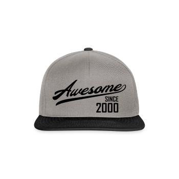 Awesome Since 2000 - Snapback Cap - Graphit/Schwarz - Vorne