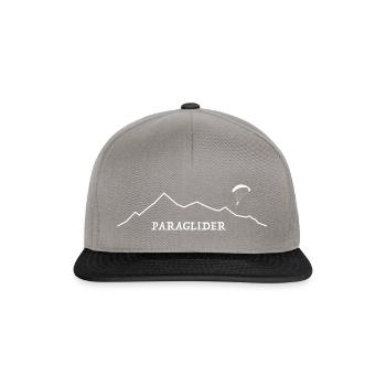 Paraglider Paragliding Gleitschirm Geschenk - Snapback Cap - Graphit/Schwarz - Vorne