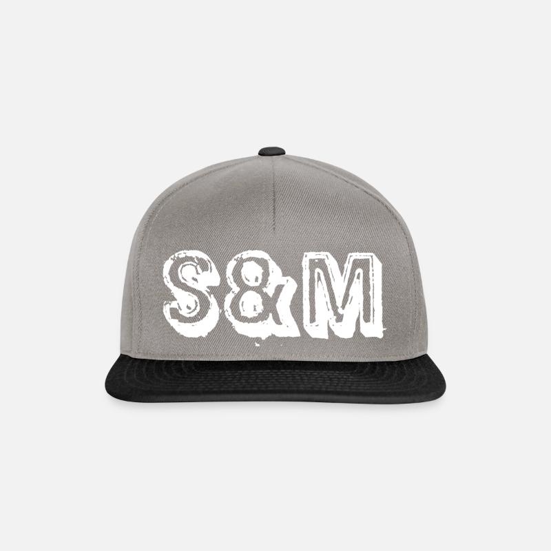 S&M - Casquette snapback - gris graphite/noir