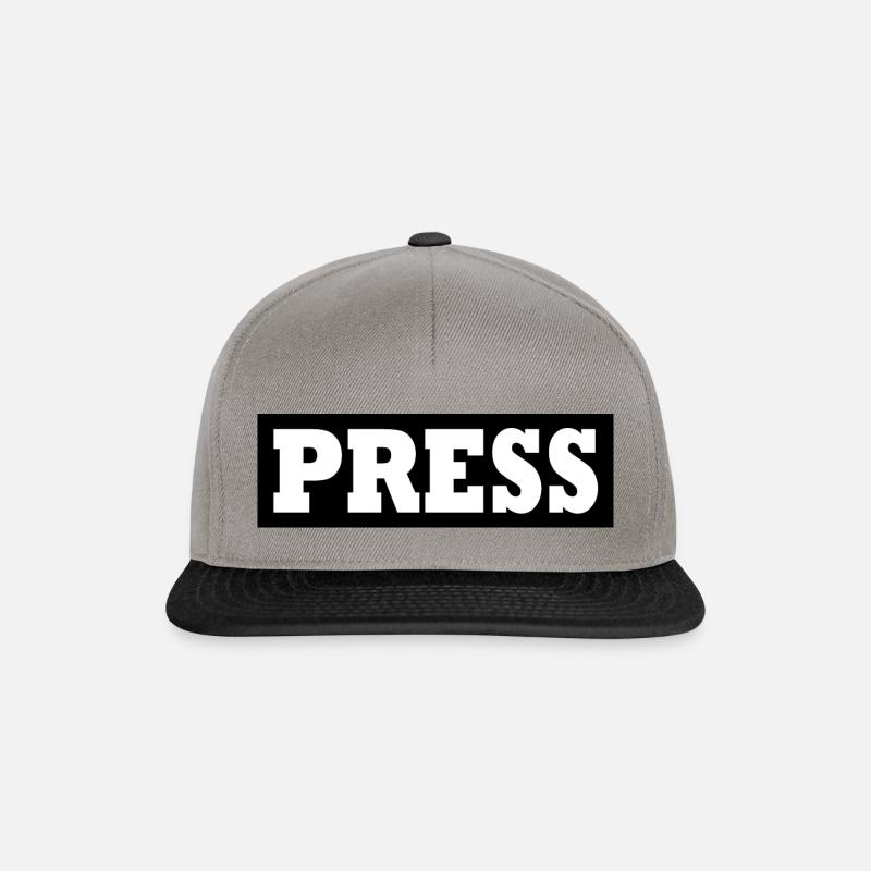 Press - Snapback Cap - Graphit/Schwarz