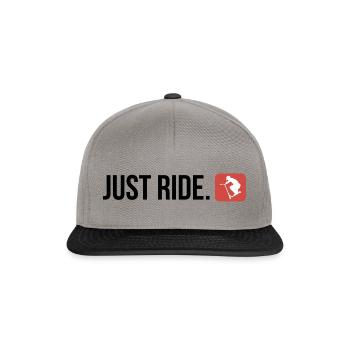 Just ride 9 - Snapback Cap - Graphit/Schwarz - Vorne