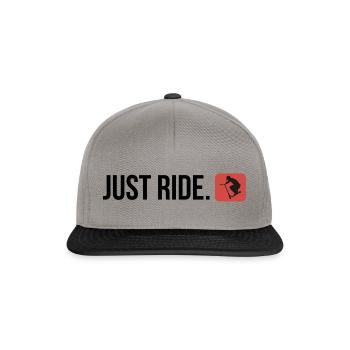 Just ride 8 - Snapback Cap - Graphit/Schwarz - Vorne