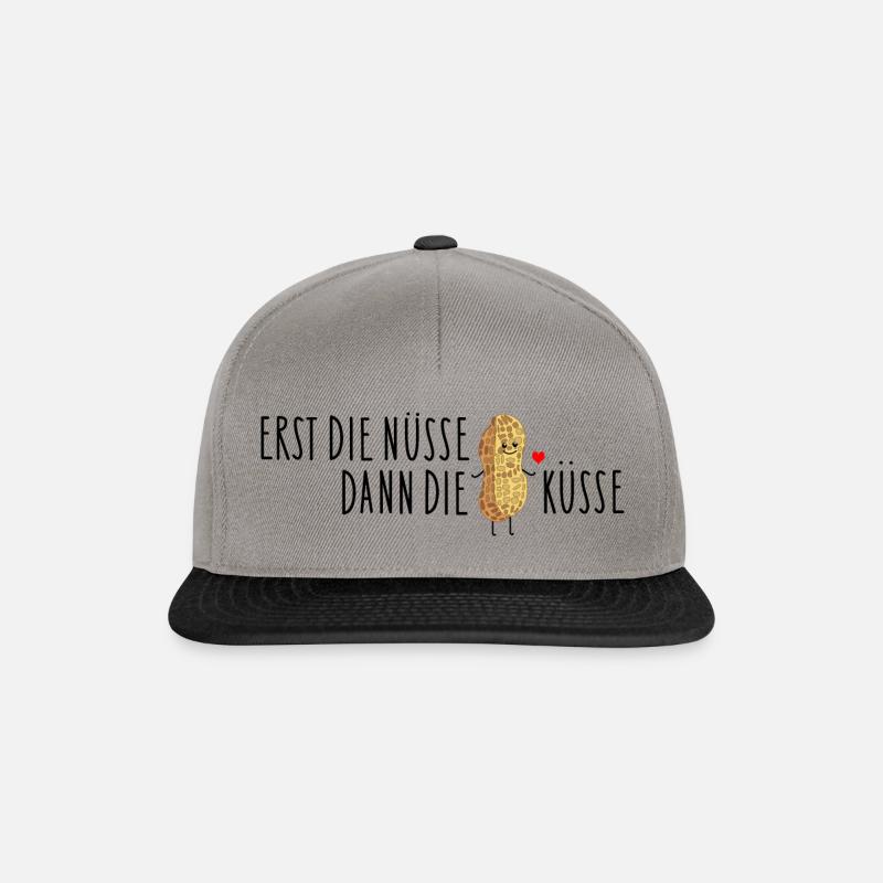 Erdnuss Liebe - Snapback Cap - Graphit/Schwarz
