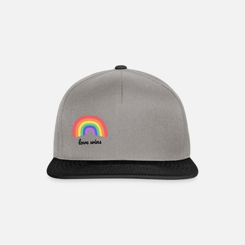 L’amour l’emporte - Casquette snapback - gris graphite/noir
