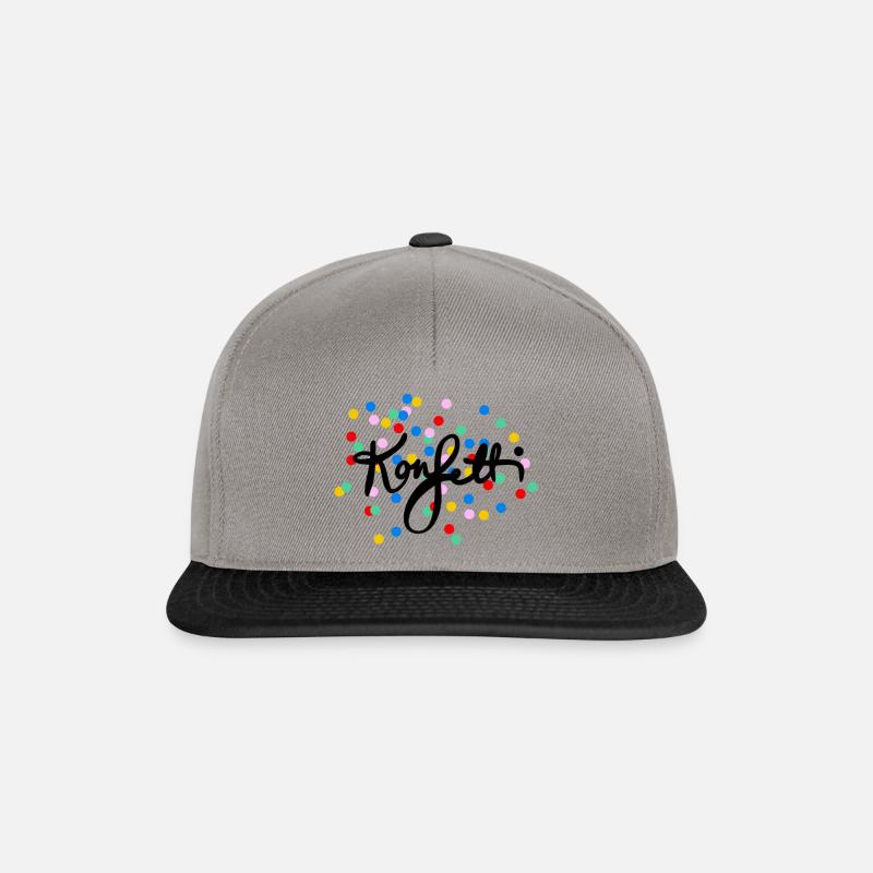 confettis - Casquette snapback - gris graphite/noir