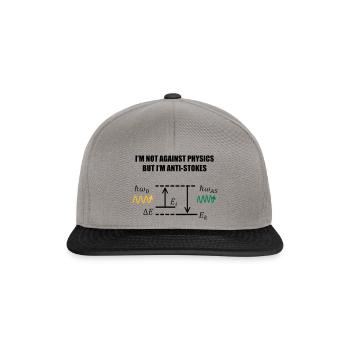 Physics Joke: Anti-Stokes Shift - Snapback Cap - graphite/black - Front