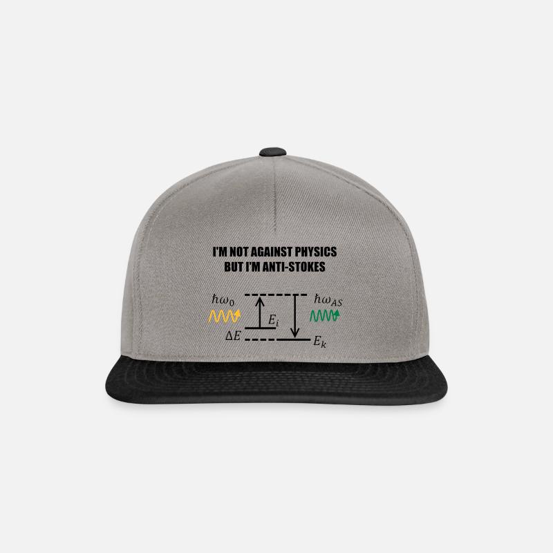 Physics Joke: Anti-Stokes Shift - Snapback Cap - Graphit/Schwarz