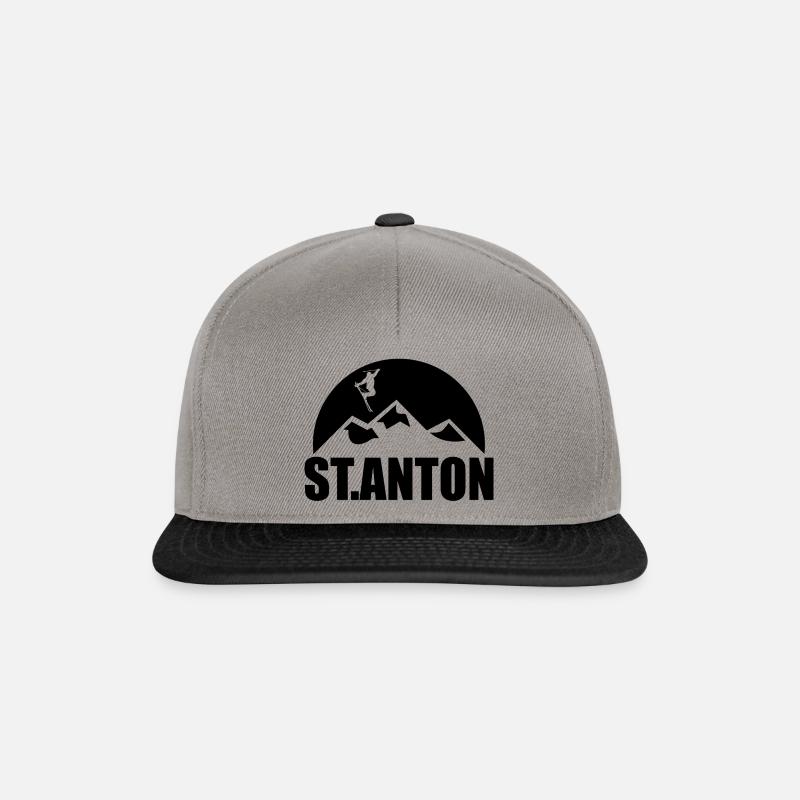 St. Anton Skiurlaub Winter 2021 - Snapback Cap - Graphit/Schwarz
