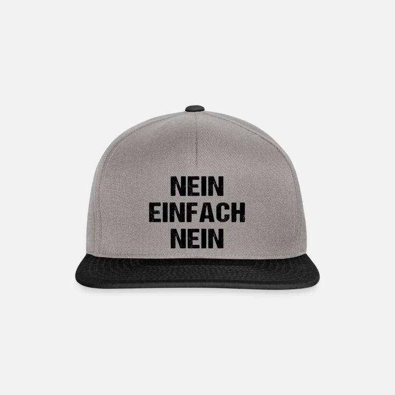 Nein Einfach Nein - Snapback Cap - Graphit/Schwarz