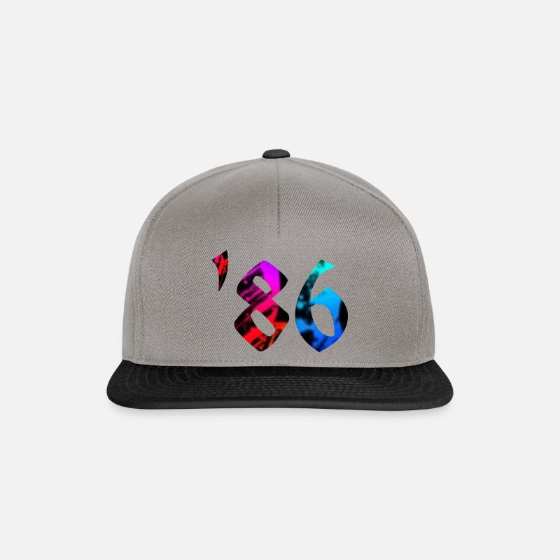 Baujahr '86 - Snapback Cap - Graphit/Schwarz