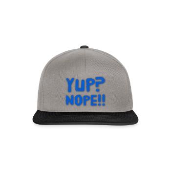 Yup? Nope!! NEW great Design by Maximum Design #MD - Snapback Cap - graphite/black - Front