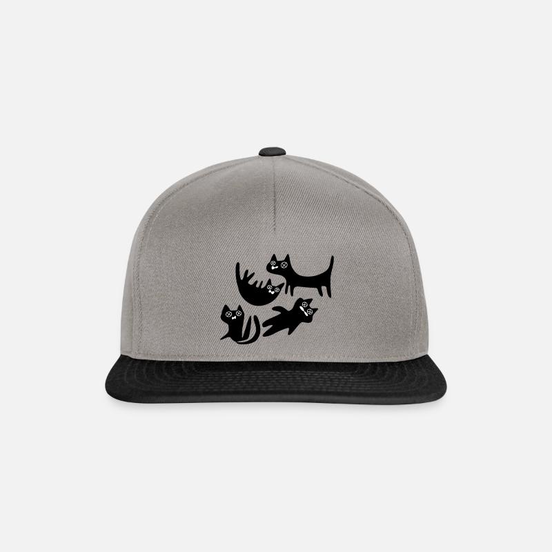 Flying cats - Snapback Cap - graphite/black