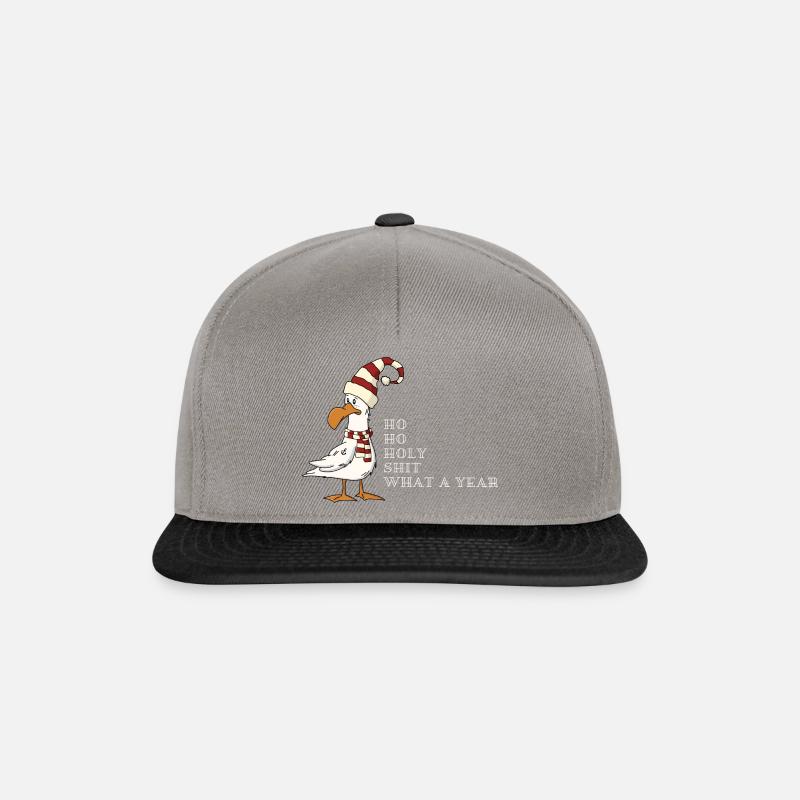 Weihnachten Geschenk Möwe - Snapback Cap - Graphit/Schwarz