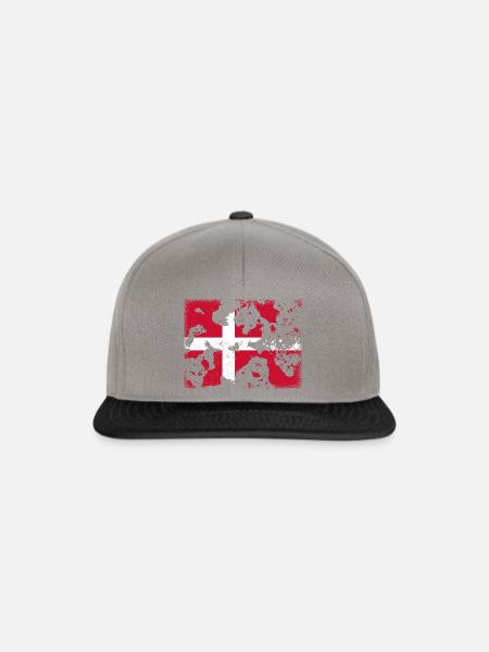 Dänemark Shabby - Snapback Cap - Graphit/Schwarz