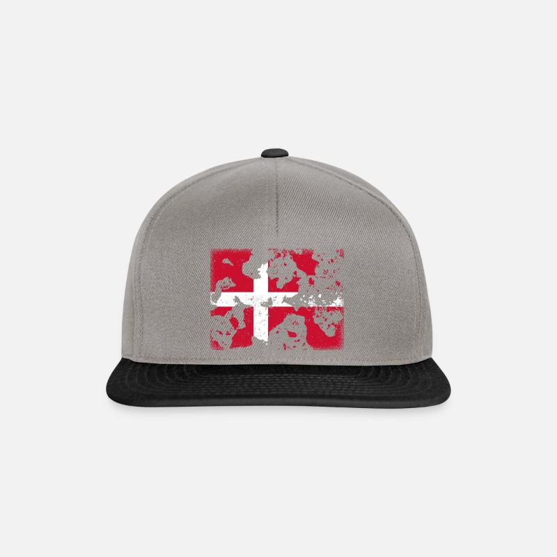Dänemark Shabby - Snapback Cap - Graphit/Schwarz