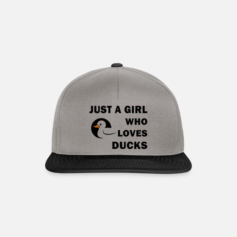 Nur ein Mädchen, das Enten liebt - Snapback Cap - Graphit/Schwarz