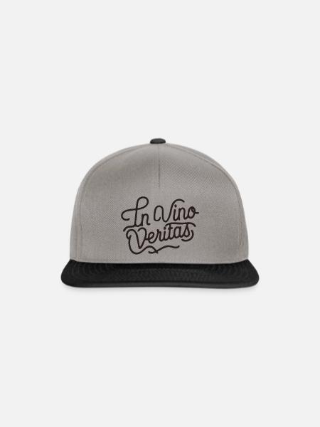 IN VINO VERITAS! 🍷 - Snapback Cap - Graphit/Schwarz