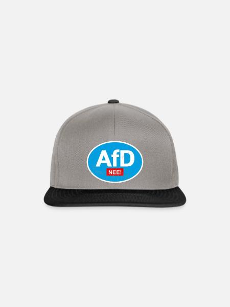 ANTI AFD NEE STICKER - Snapback Cap - Graphit/Schwarz