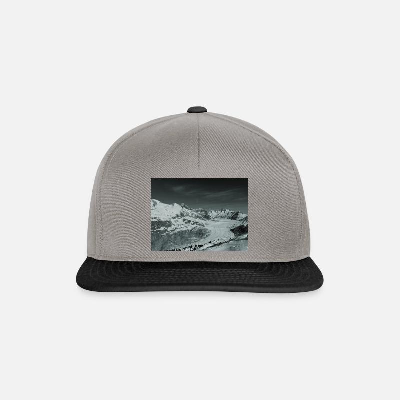 Aletschgletscher grey - Snapback Cap - Graphit/Schwarz