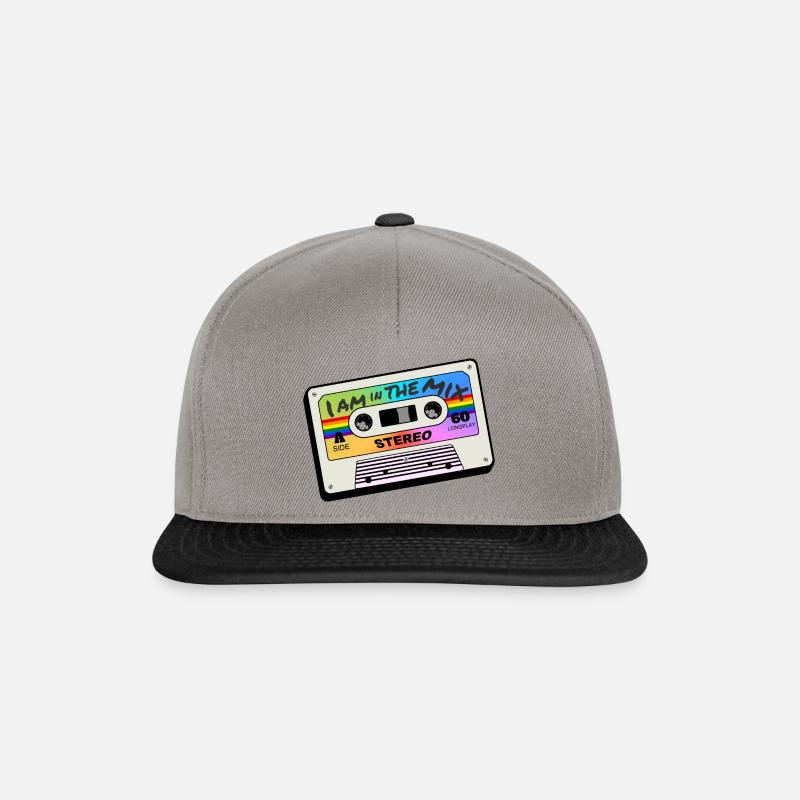 Ich bin in der Mischung - Snapback Cap - Graphit/Schwarz