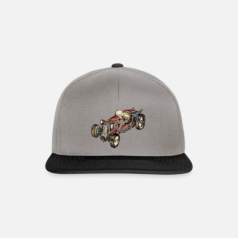 Hot Rod Number One in Farben! - Snapback Cap - Graphit/Schwarz