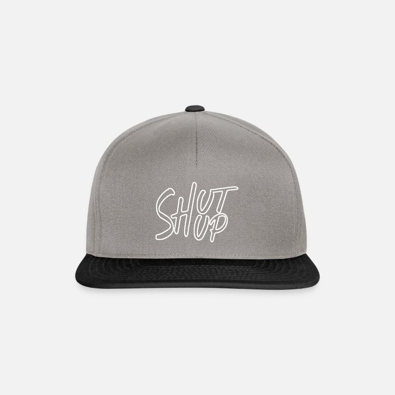Shut up - Snapback Cap - graphite/black