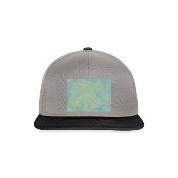 Trippy Blau 1 - Snapback Cap - Graphit/Schwarz - Vorne