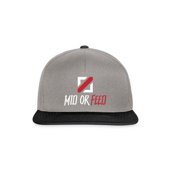 Produits mid ou feed - Casquette snapback - gris graphite/noir - Devant