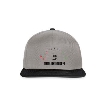 Unisex Design Total unterhopft - Snapback Cap - Graphit/Schwarz - Vorne