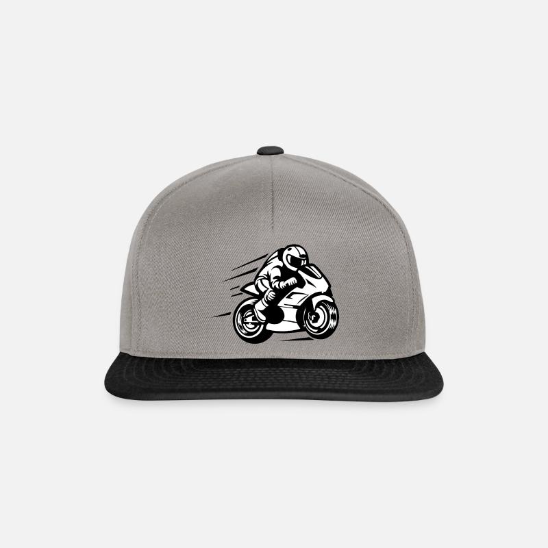 Motorrad - Snapback Cap - Graphit/Schwarz