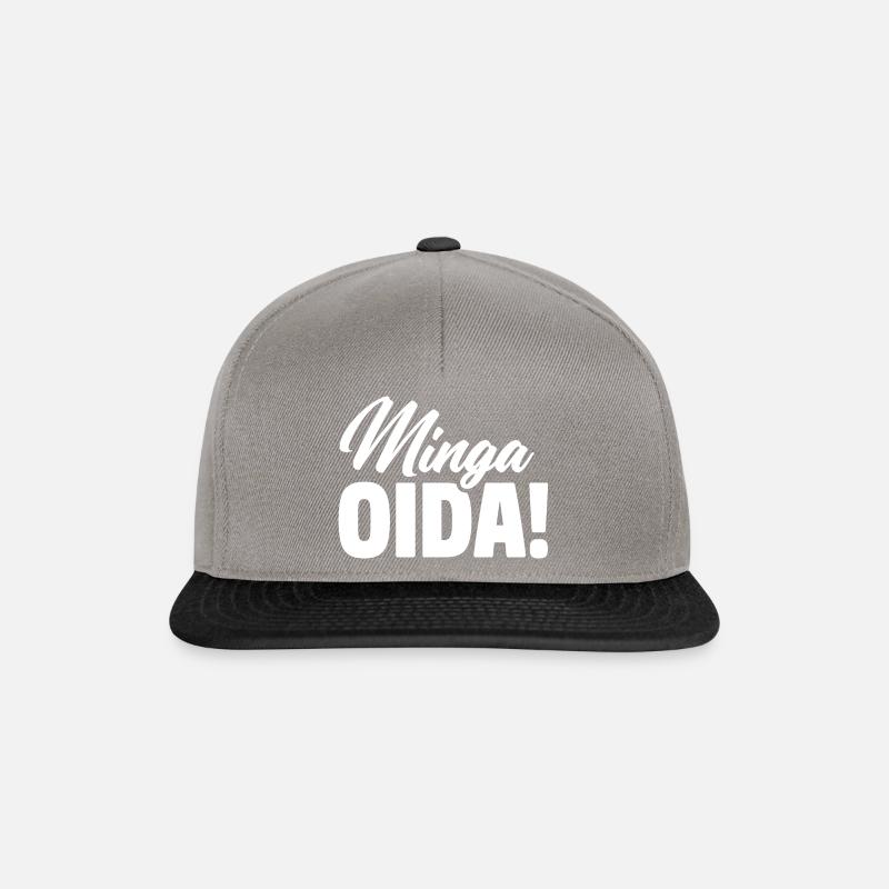 MINGA OIDA | MÜNCHEN | GESCHENK - Snapback Cap - Graphit/Schwarz