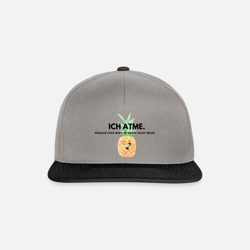 Ananas Spruch Büro - Snapback Cap - Graphit/Schwarz