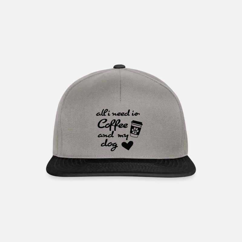 Coffee & dogs 3 - Snapback Cap - Graphit/Schwarz