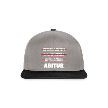 Abitur Prüfung Abi Geschenk - Snapback Cap - Graphit/Schwarz - Vorne