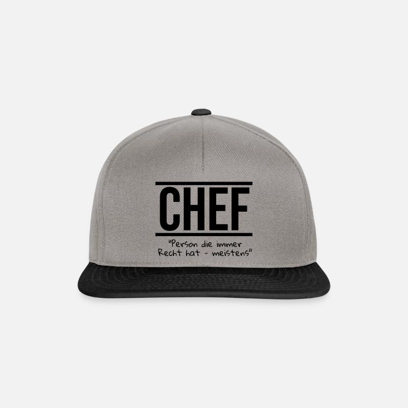 Chef - Snapback Cap - Graphit/Schwarz