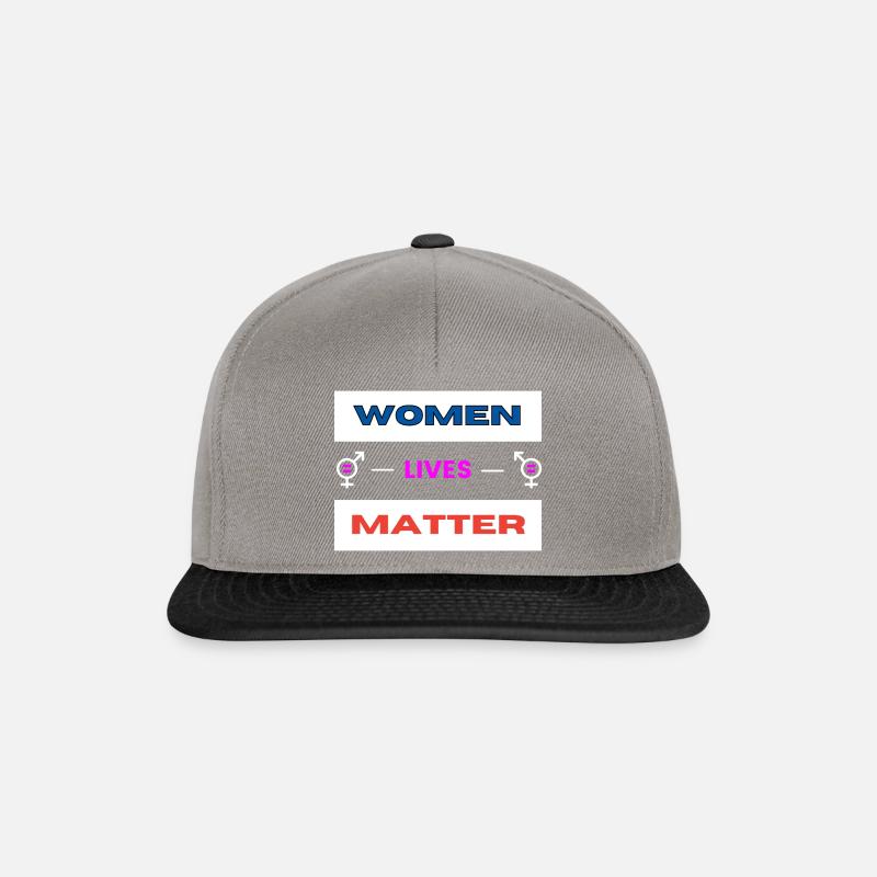 Frauen leben zählen (2) - Snapback Cap - Graphit/Schwarz