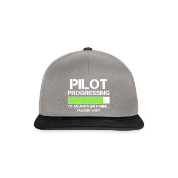 Pilot Pilot Flugzeug Geschenk - Snapback Cap - Graphit/Schwarz - Vorne