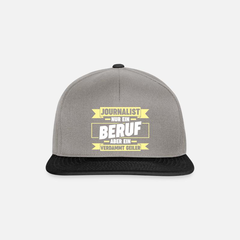 Reporter Journalistik Journalist - Snapback Cap - Graphit/Schwarz