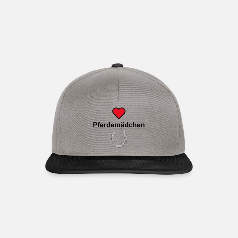 Pferdemädchen - Snapback Cap - Graphit/Schwarz