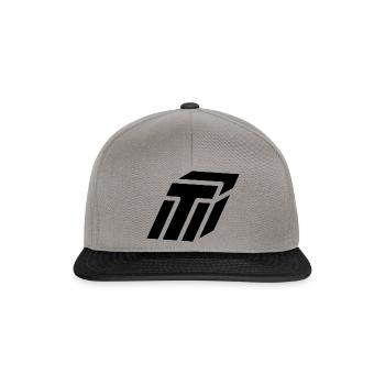 Abstract T letter - Snapback Cap - graphite/black - Front
