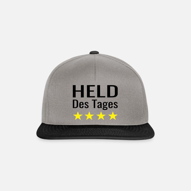 Arbeit Beruf Held des Tages Spruch Kollege - Snapback Cap - Graphit/Schwarz