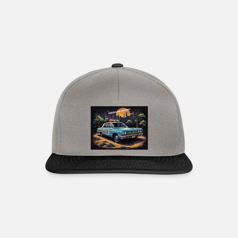 Polizeiauto - Snapback Cap - Graphit/Schwarz