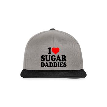 i love sugar daddies - Snapback Cap - graphite/black - Front