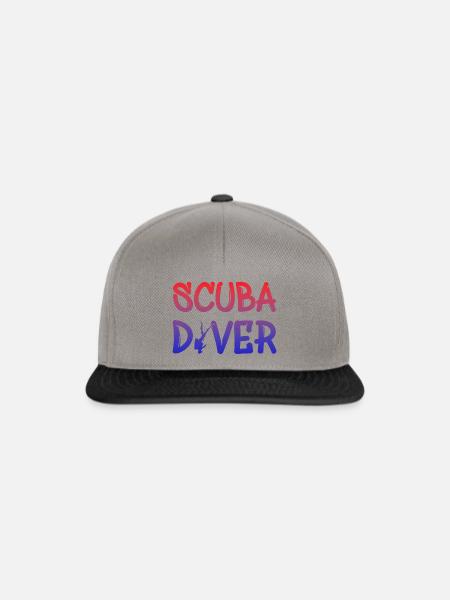 Scuba Diver Diving - Snapback Cap - Graphit/Schwarz