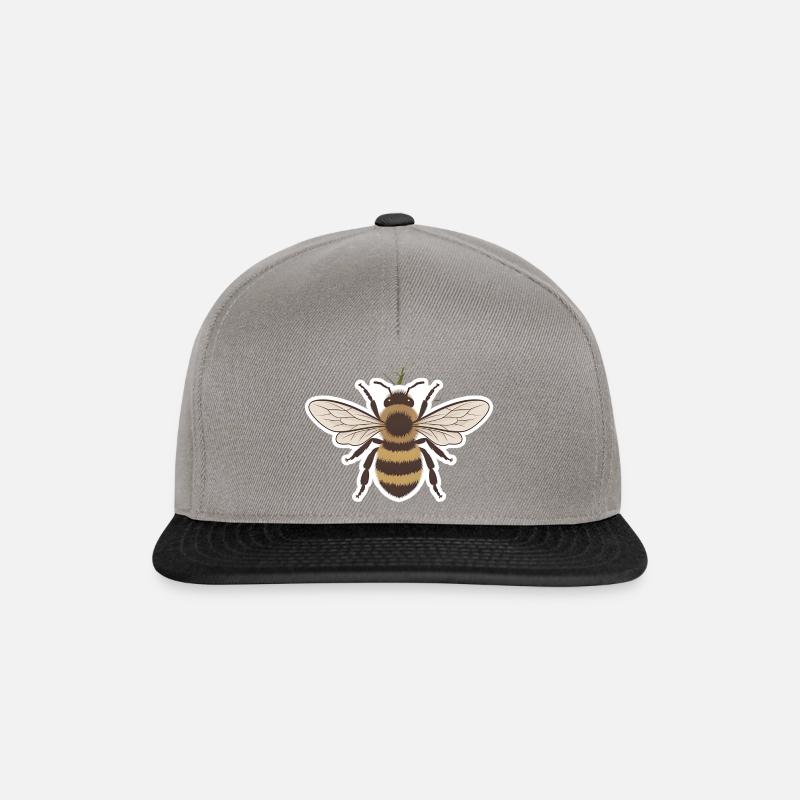 Biene - Snapback Cap - Graphit/Schwarz