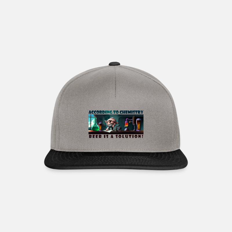 La bière est une solution - Casquette snapback - gris graphite/noir