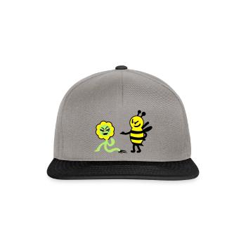 Fleur abeille sexy sensations de printemps - Casquette snapback - gris graphite/noir - Devant