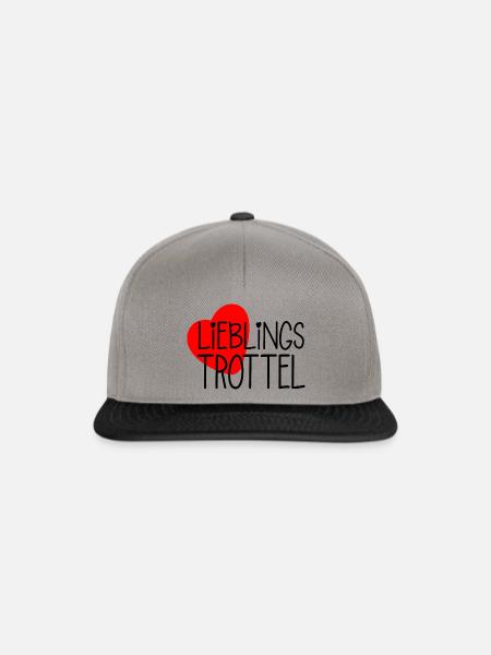 Lieblings-Trottel Geschenkidee Valentinstag - Snapback Cap - Graphit/Schwarz