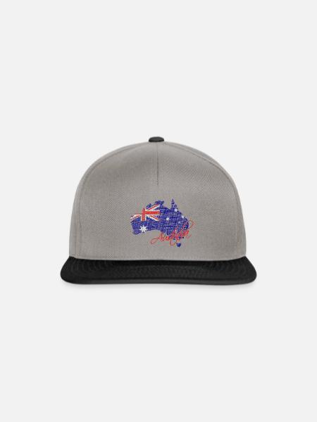 Australien - Australia - Snapback Cap - Graphit/Schwarz