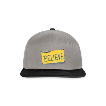 Ted Lasso Believe Écriture Bleue Et Jaune - Casquette snapback - gris graphite/noir - Devant